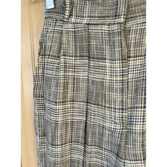 Vintage Evan Picone Pants Womens Size 8 Black & White Plaid High Waist Checkered - Picture 2 of 7